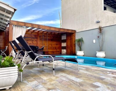 C8-2071 Casa con 4 dormitorios y piscina a 350 metros del mar en Mariscal